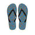 Blue Crispy Bacon Pattern Print Flip Flops