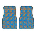 Blue Crispy Bacon Pattern Print Front Car Floor Mats
