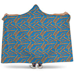 Blue Crispy Bacon Pattern Print Hooded Blanket