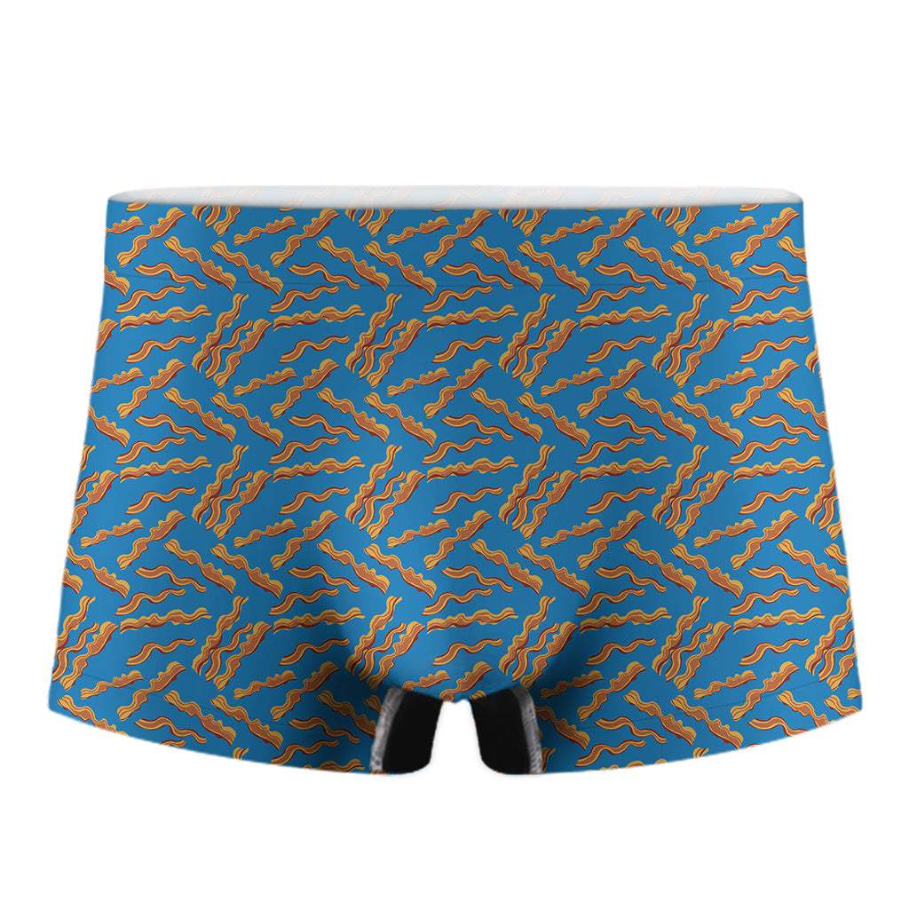 Blue Crispy Bacon Pattern Print Men's Boxer Briefs