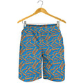 Blue Crispy Bacon Pattern Print Men's Shorts