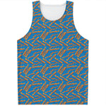 Blue Crispy Bacon Pattern Print Men's Tank Top