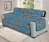 Blue Crispy Bacon Pattern Print Oversized Sofa Protector