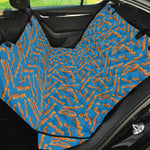 Blue Crispy Bacon Pattern Print Pet Car Back Seat Cover