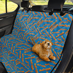 Blue Crispy Bacon Pattern Print Pet Car Back Seat Cover