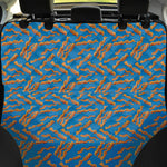 Blue Crispy Bacon Pattern Print Pet Car Back Seat Cover