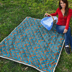 Blue Crispy Bacon Pattern Print Quilt