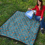 Blue Crispy Bacon Pattern Print Quilt