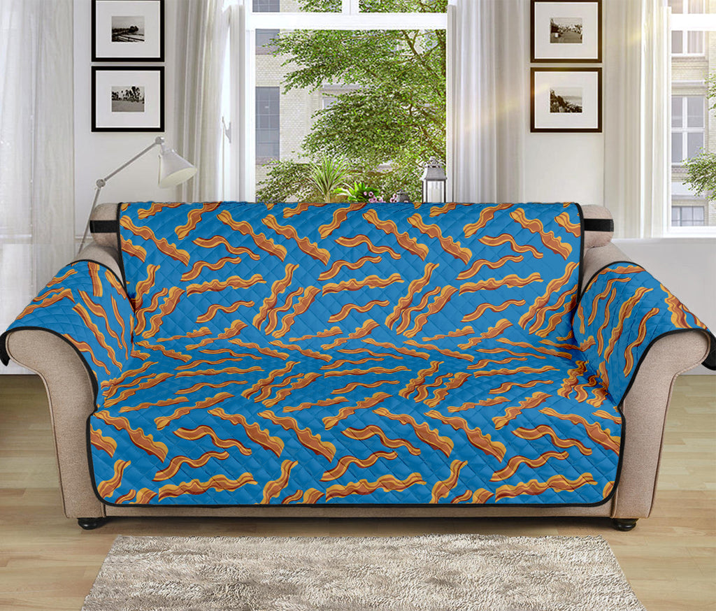 Blue Crispy Bacon Pattern Print Sofa Protector