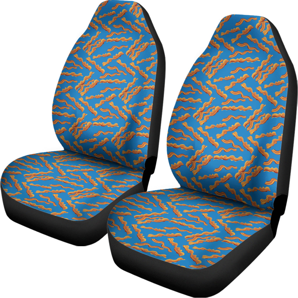 Blue Crispy Bacon Pattern Print Universal Fit Car Seat Covers