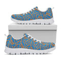 Blue Crispy Bacon Pattern Print White Running Shoes