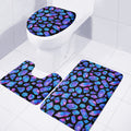 Blue Crystal Cosmic Galaxy Space Print 3 Piece Bath Mat Set