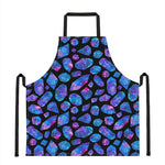 Blue Crystal Cosmic Galaxy Space Print Apron