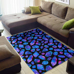 Blue Crystal Cosmic Galaxy Space Print Area Rug GearFrost