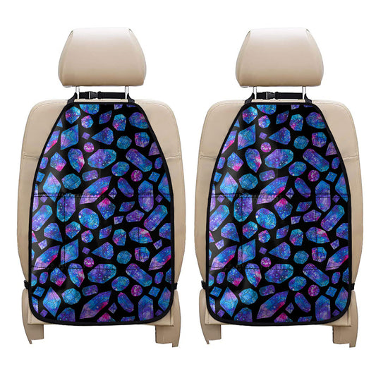 Blue Crystal Cosmic Galaxy Space Print Car Seat Organizers
