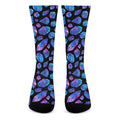 Blue Crystal Cosmic Galaxy Space Print Crew Socks