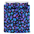 Blue Crystal Cosmic Galaxy Space Print Duvet Cover Bedding Set