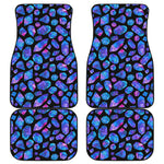 Blue Crystal Cosmic Galaxy Space Print Front and Back Car Floor Mats