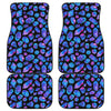 Blue Crystal Cosmic Galaxy Space Print Front and Back Car Floor Mats