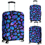 Blue Crystal Cosmic Galaxy Space Print Luggage Cover GearFrost