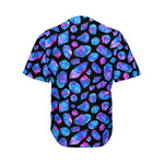 Blue Crystal Cosmic Galaxy Space Print Men's Baseball Jersey