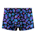 Blue Crystal Cosmic Galaxy Space Print Men's Boxer Briefs