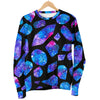 Blue Crystal Cosmic Galaxy Space Print Men's Crewneck Sweatshirt GearFrost