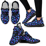 Blue Crystal Cosmic Galaxy Space Print Mesh Knit Shoes GearFrost