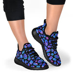 Blue Crystal Cosmic Galaxy Space Print Mesh Knit Shoes GearFrost