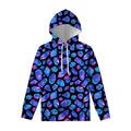 Blue Crystal Cosmic Galaxy Space Print Pullover Hoodie