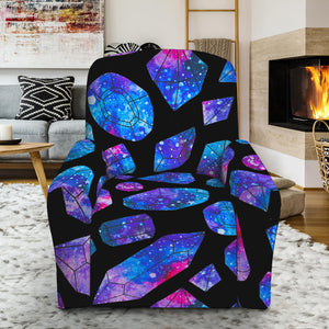 Blue Crystal Cosmic Galaxy Space Print Recliner Slipcover