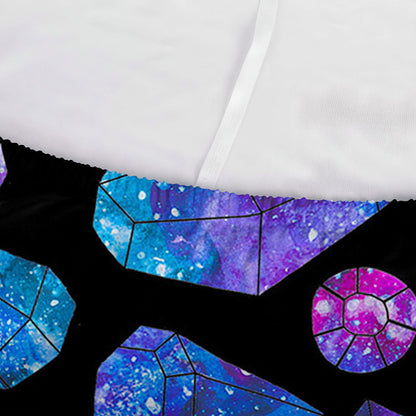 Blue Crystal Cosmic Galaxy Space Print Sofa Cover