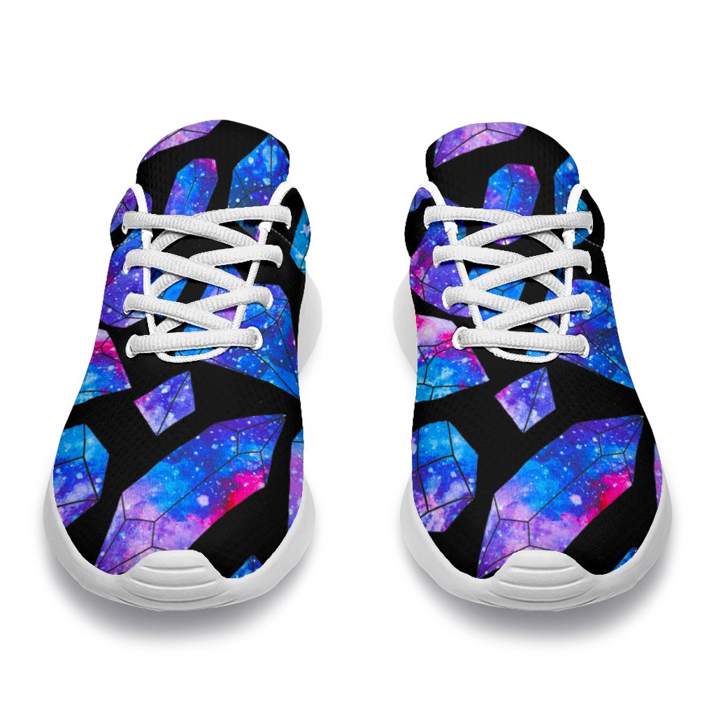 Blue Crystal Cosmic Galaxy Space Print Sport Shoes GearFrost