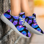 Blue Crystal Cosmic Galaxy Space Print Sport Shoes GearFrost