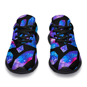 Blue Crystal Cosmic Galaxy Space Print Sport Shoes GearFrost