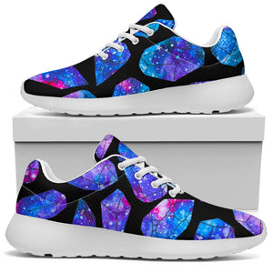 Blue Crystal Cosmic Galaxy Space Print Sport Shoes GearFrost