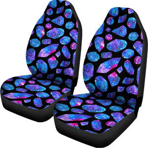 Blue Crystal Cosmic Galaxy Space Print Universal Fit Car Seat Covers