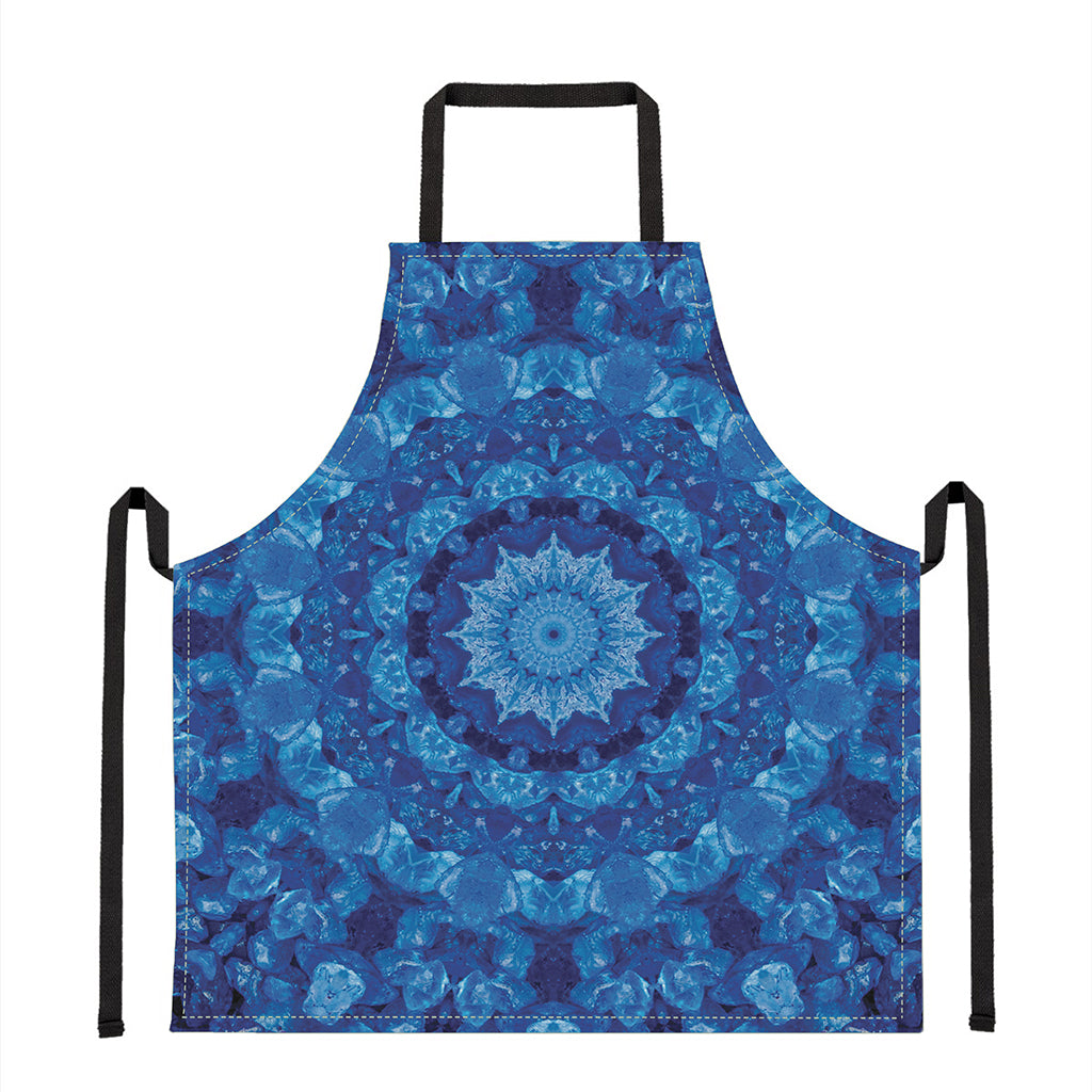 Blue Crystal Kaleidoscope Print Apron