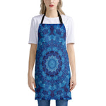 Blue Crystal Kaleidoscope Print Apron