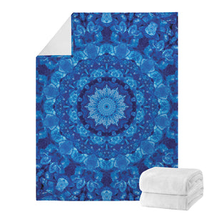 Blue Crystal Kaleidoscope Print Blanket