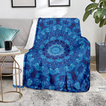 Blue Crystal Kaleidoscope Print Blanket