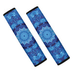 Blue Crystal Kaleidoscope Print Car Seat Belt Covers