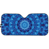 Blue Crystal Kaleidoscope Print Car Sun Shade