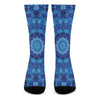 Blue Crystal Kaleidoscope Print Crew Socks