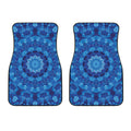 Blue Crystal Kaleidoscope Print Front Car Floor Mats