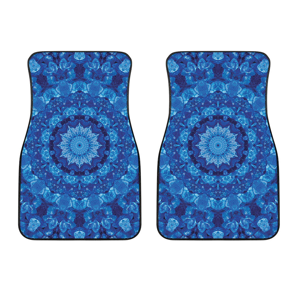 Blue Crystal Kaleidoscope Print Front Car Floor Mats