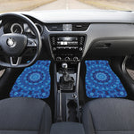 Blue Crystal Kaleidoscope Print Front Car Floor Mats