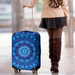 Blue Crystal Kaleidoscope Print Luggage Cover