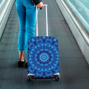 Blue Crystal Kaleidoscope Print Luggage Cover