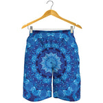 Blue Crystal Kaleidoscope Print Men's Shorts